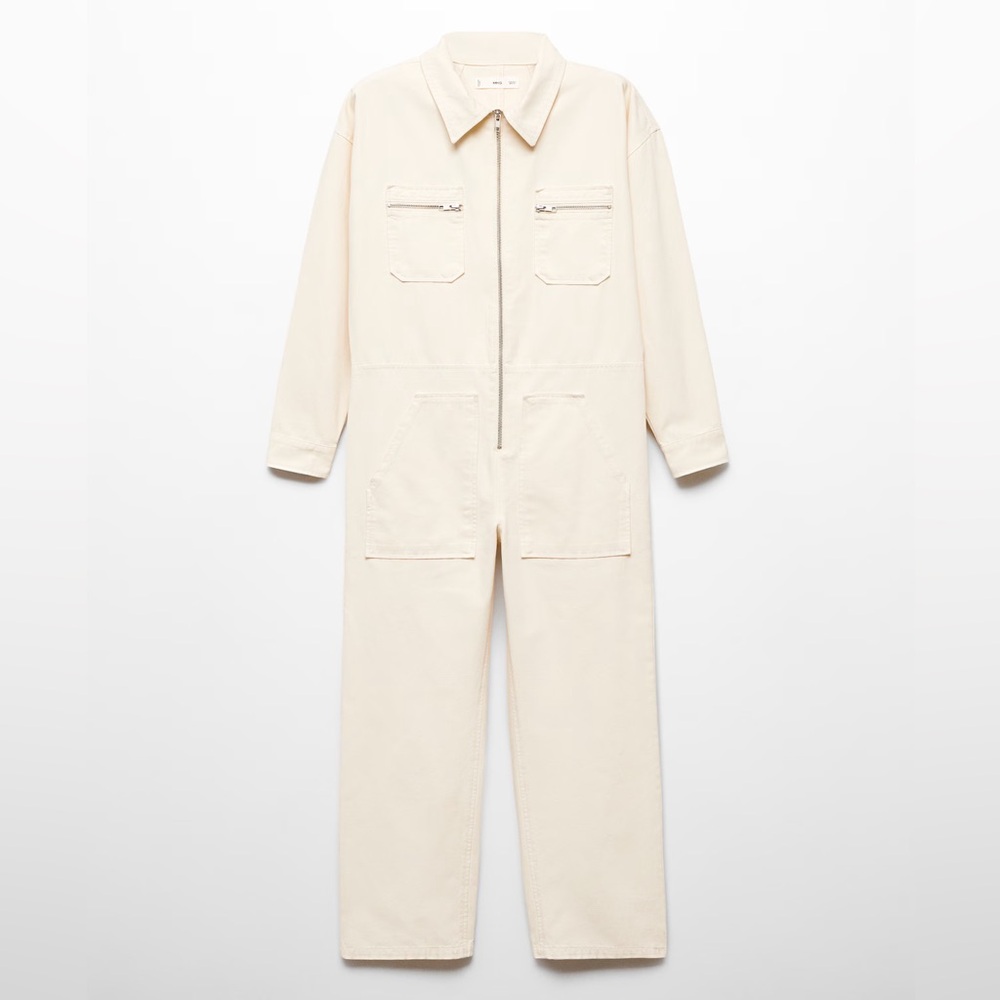 NWT Mango Denim Zipper Jumpsuit